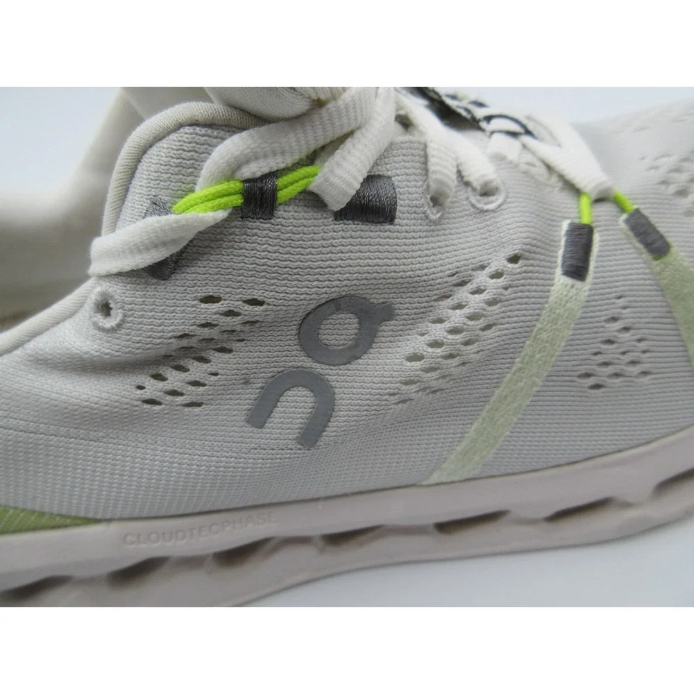 On Running Shoes Womens Size 9 White Green Cloudsurfer Sneakers Road Running
